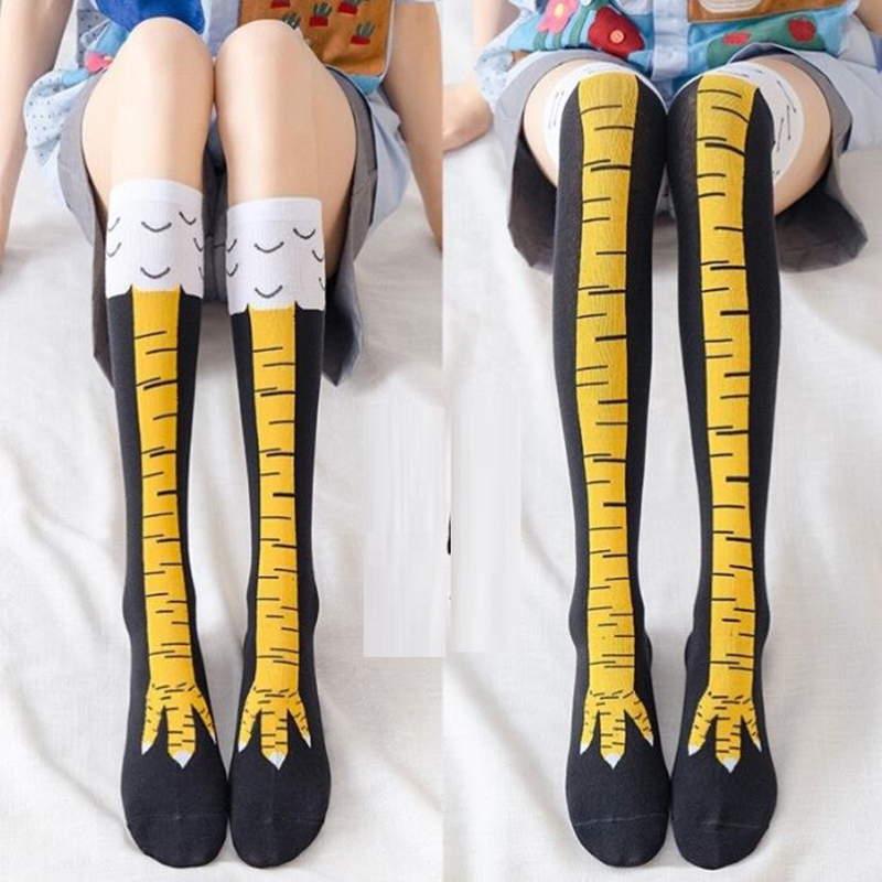 1-4 paar dames kniekousen tren - Funny Chicken Leg Socks recensie en prijs
