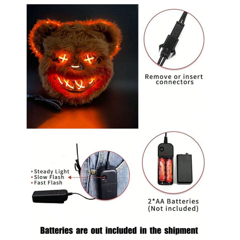 Bunny Masker Maskerade LED Kon - Led Purge Mask Halloween recensie en prijs